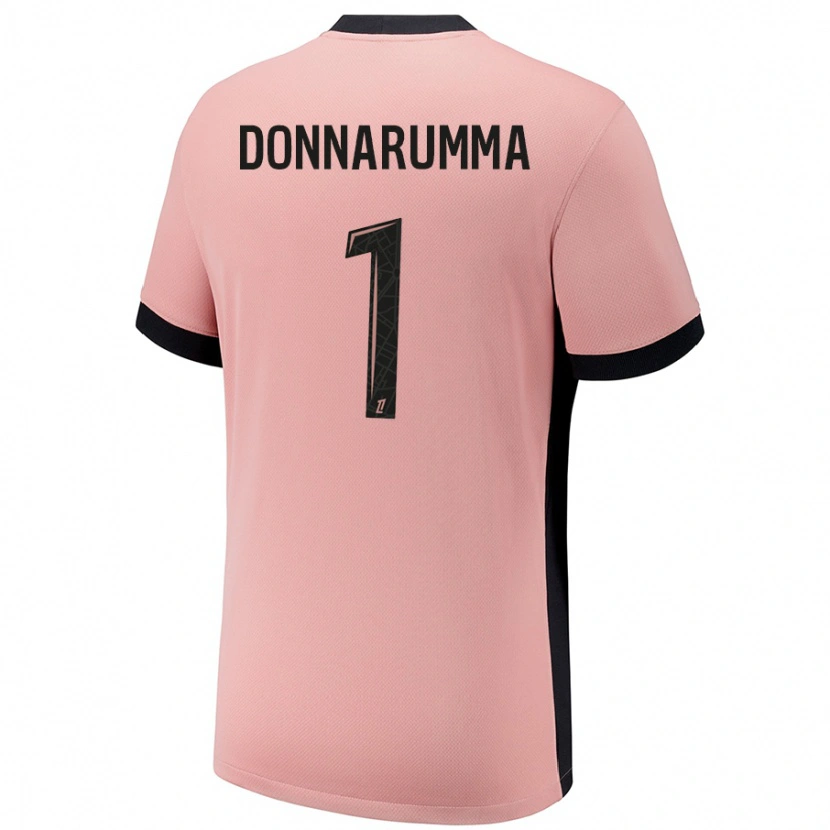 Danxen Niño Camiseta Gianluigi Donnarumma #1 Rosa Óxido Equipación Tercera 2024/25 La Camisa