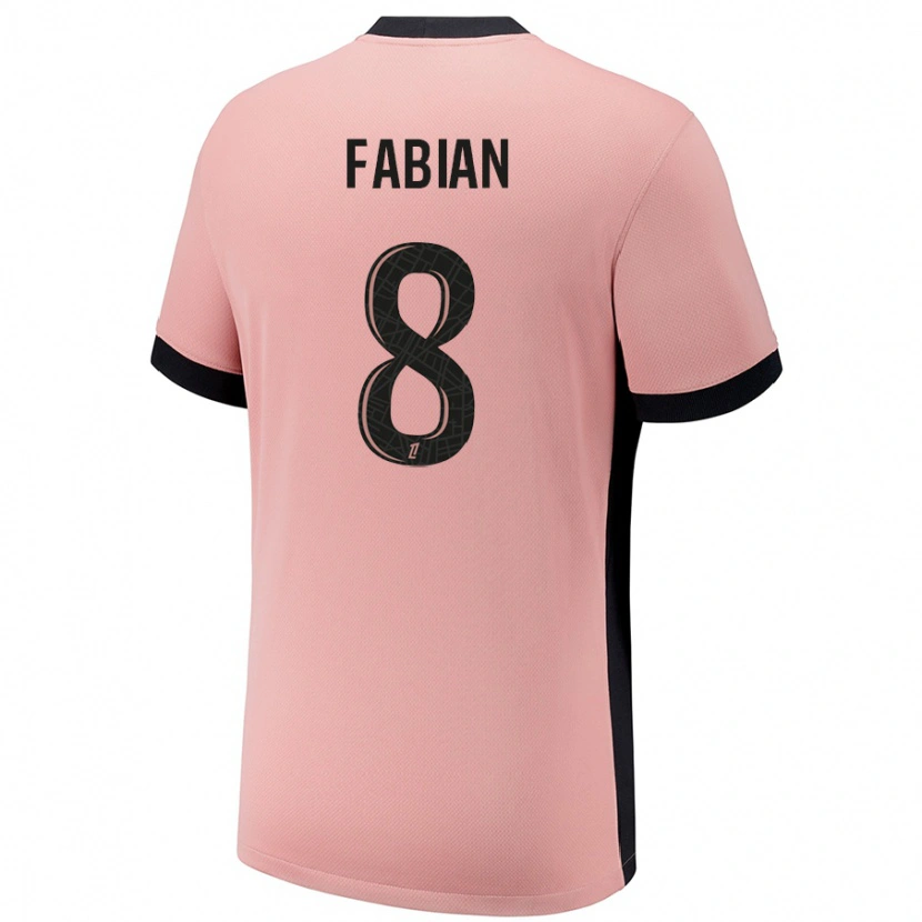 Danxen Niño Camiseta Fabián Ruiz #8 Rosa Óxido Equipación Tercera 2024/25 La Camisa