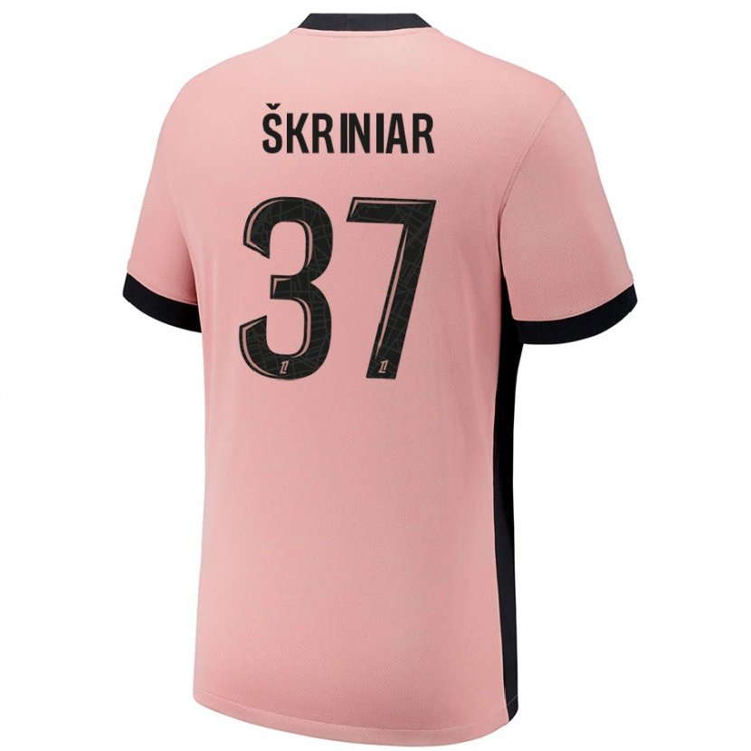 Danxen Niño Camiseta Milan Skriniar #37 Rosa Óxido Equipación Tercera 2024/25 La Camisa