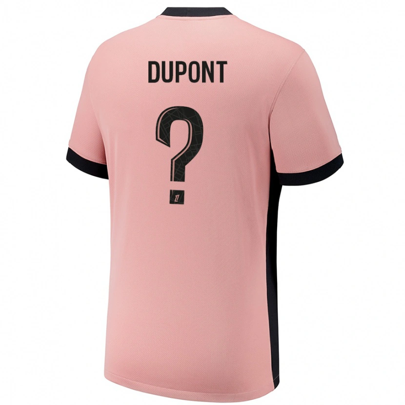 Danxen Niño Camiseta Raphaël Dupont #0 Rosa Óxido Equipación Tercera 2024/25 La Camisa