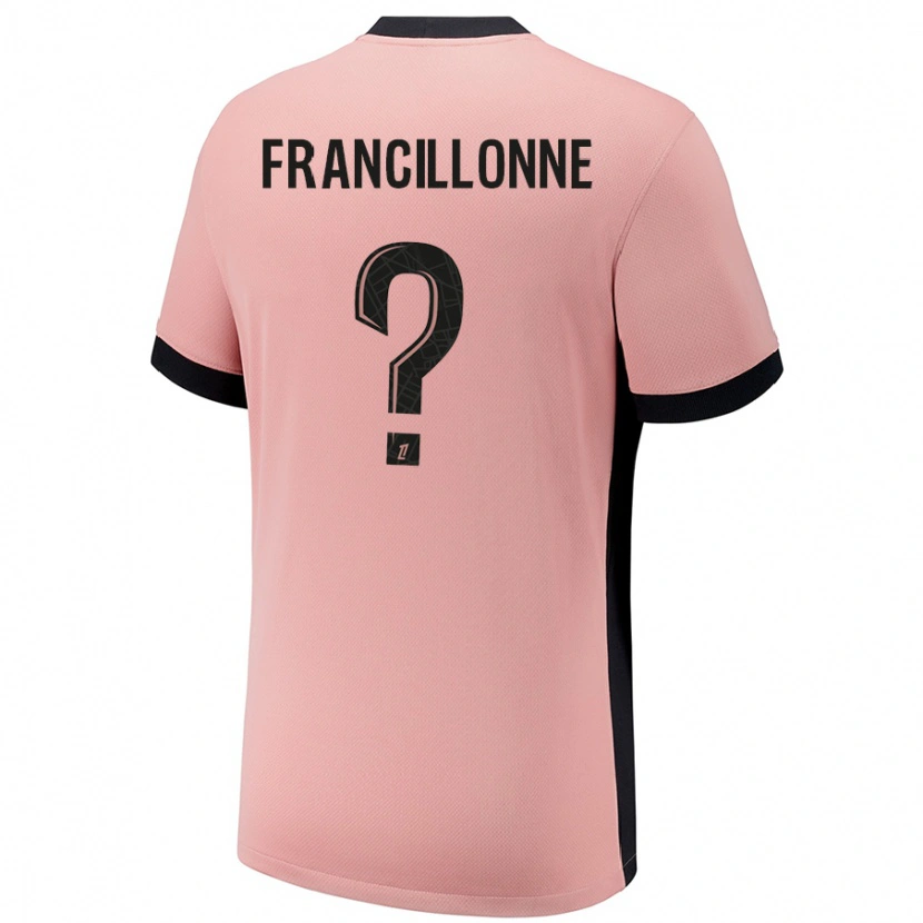 Danxen Niño Camiseta Bryan Francillonne #0 Rosa Óxido Equipación Tercera 2024/25 La Camisa