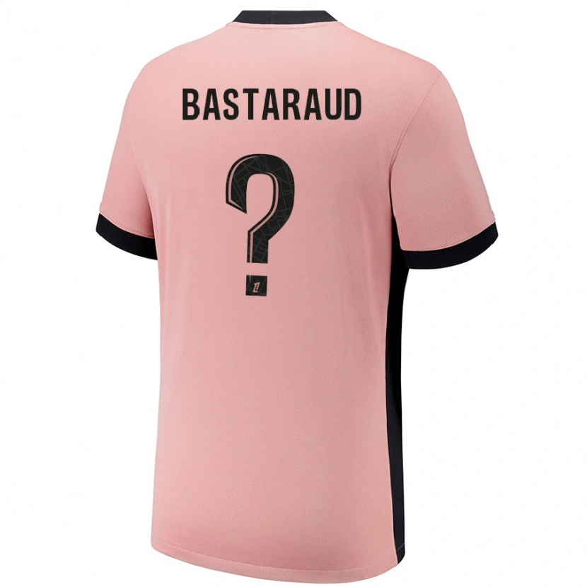 Danxen Niño Camiseta Yanis Bastaraud #0 Rosa Óxido Equipación Tercera 2024/25 La Camisa