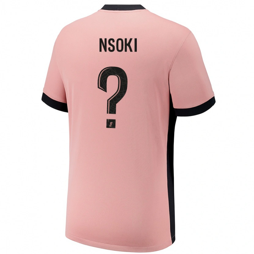 Danxen Niño Camiseta Noah Nsoki #0 Rosa Óxido Equipación Tercera 2024/25 La Camisa