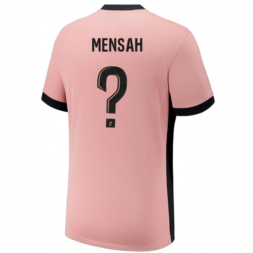 Danxen Niño Camiseta Isaac Mensah #0 Rosa Óxido Equipación Tercera 2024/25 La Camisa