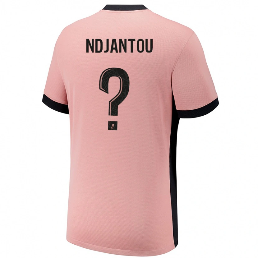 Danxen Niño Camiseta Quentin Ndjantou #0 Rosa Óxido Equipación Tercera 2024/25 La Camisa