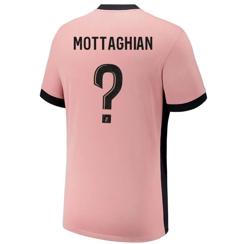 Danxen Niño Camiseta Keyvan Mottaghian #0 Rosa Óxido Equipación Tercera 2024/25 La Camisa