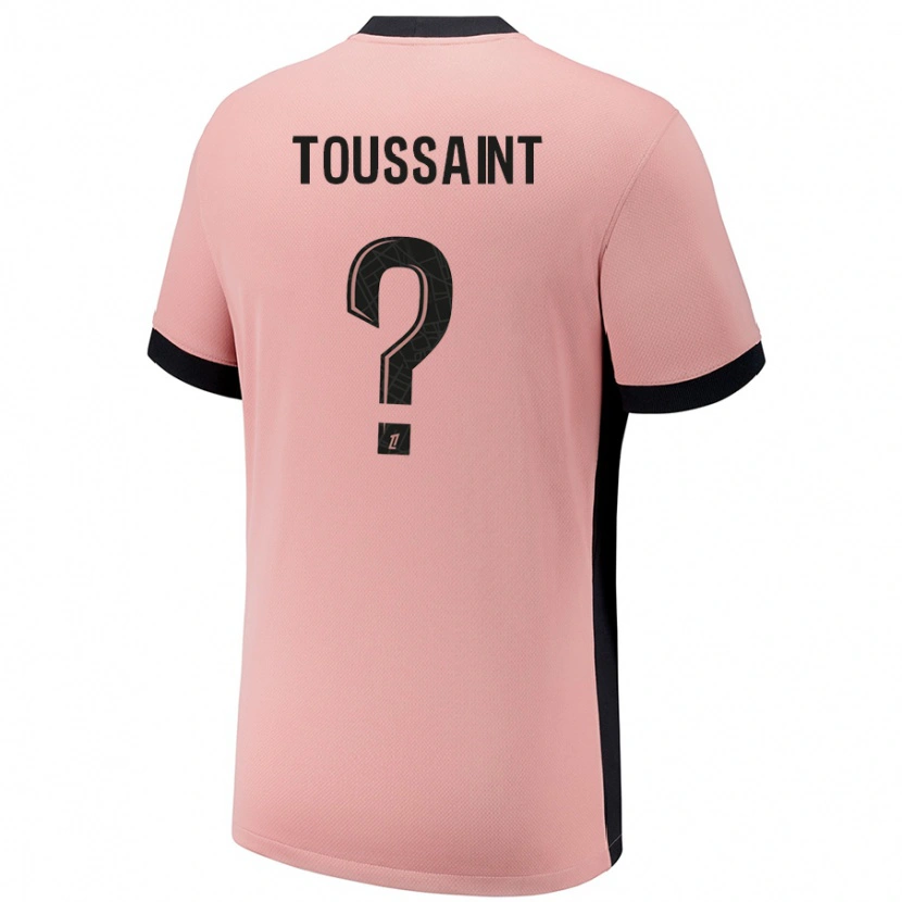 Danxen Niño Camiseta Océane Toussaint #0 Rosa Óxido Equipación Tercera 2024/25 La Camisa