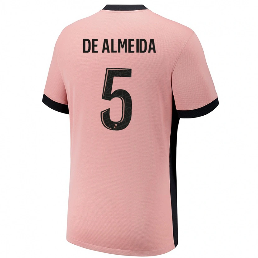 Danxen Niño Camiseta Élisa De Almeida #5 Rosa Óxido Equipación Tercera 2024/25 La Camisa