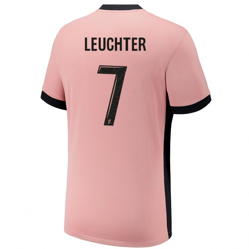 Danxen Niño Camiseta Romée Leuchter #7 Rosa Óxido Equipación Tercera 2024/25 La Camisa