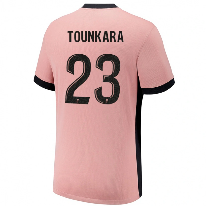 Danxen Niño Camiseta Aïssatou Tounkara #23 Rosa Óxido Equipación Tercera 2024/25 La Camisa