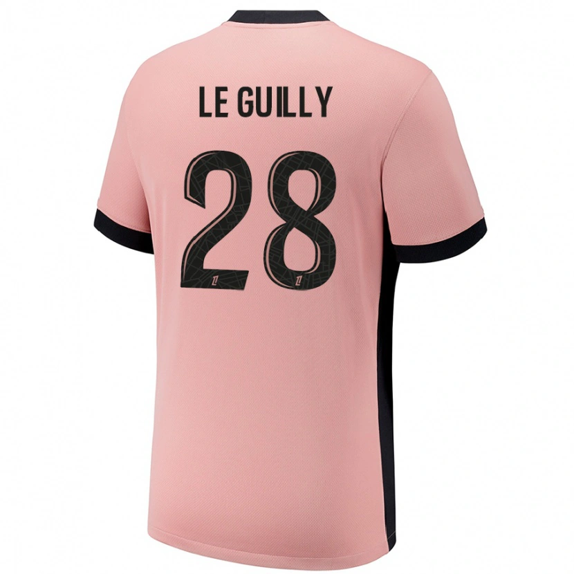 Danxen Niño Camiseta Jade Le Guilly #28 Rosa Óxido Equipación Tercera 2024/25 La Camisa