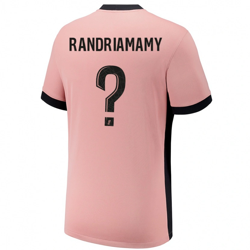 Danxen Niño Camiseta Mathyas Randriamamy #0 Rosa Óxido Equipación Tercera 2024/25 La Camisa