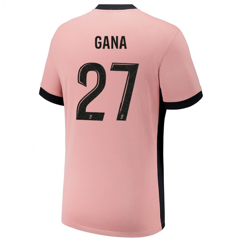 Danxen Niño Camiseta Idrissa Gana Gueye #27 Rosa Óxido Equipación Tercera 2024/25 La Camisa