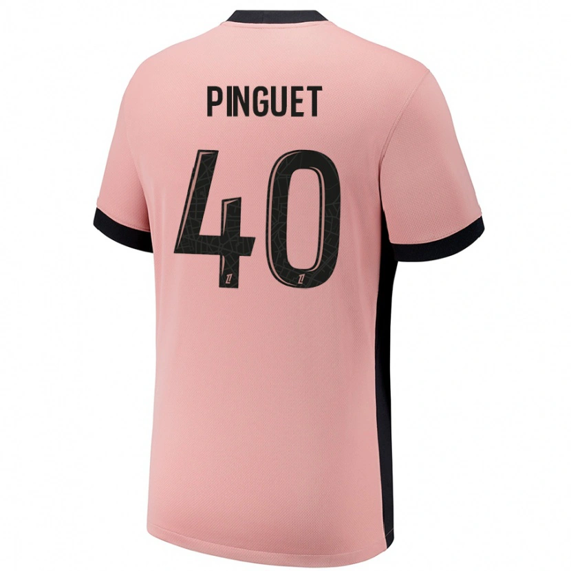 Danxen Niño Camiseta Alice Pinguet #40 Rosa Óxido Equipación Tercera 2024/25 La Camisa