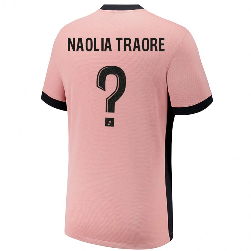 Danxen Niño Camiseta Naolia Traore #0 Rosa Óxido Equipación Tercera 2024/25 La Camisa