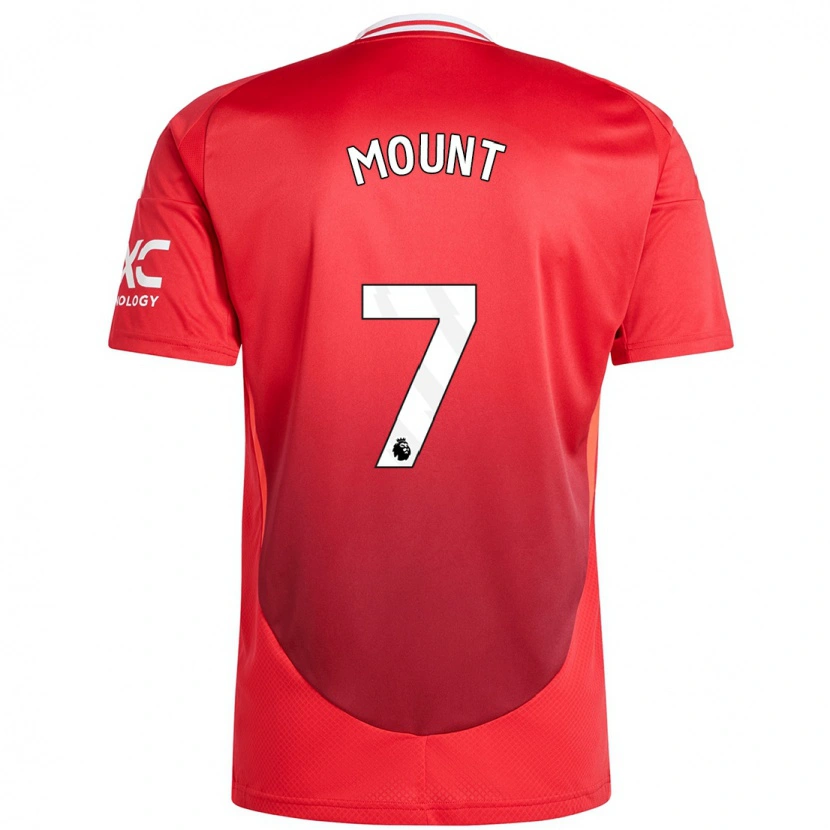 Danxen Hombre Camiseta Mason Mount #7 Rojo Brillante 1ª Equipación 2024/25 La Camisa