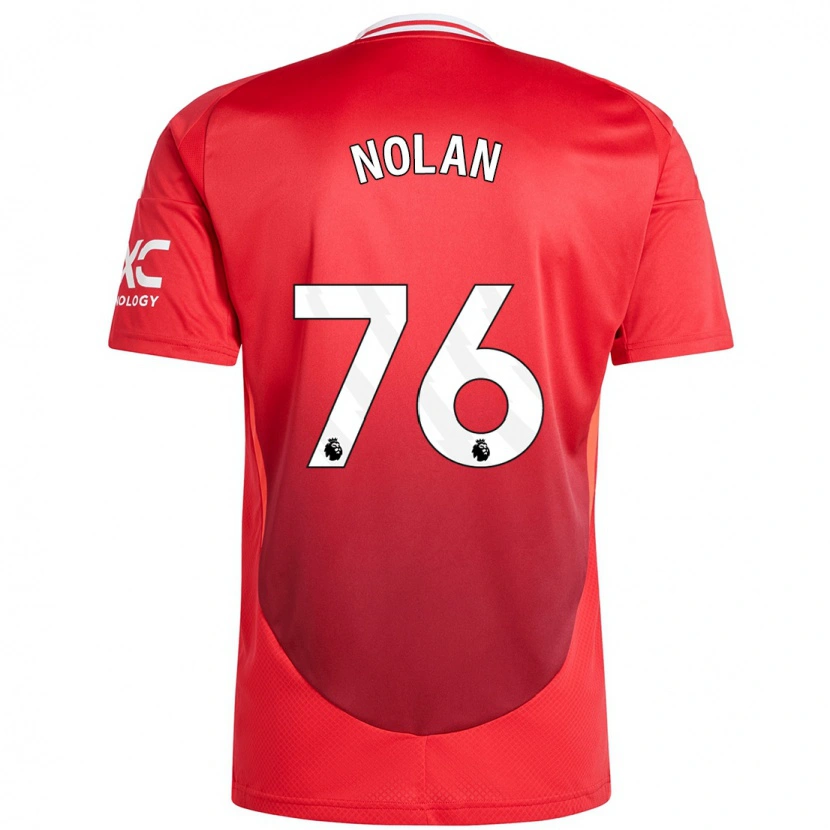 Danxen Hombre Camiseta James Nolan #76 Rojo Brillante 1ª Equipación 2024/25 La Camisa