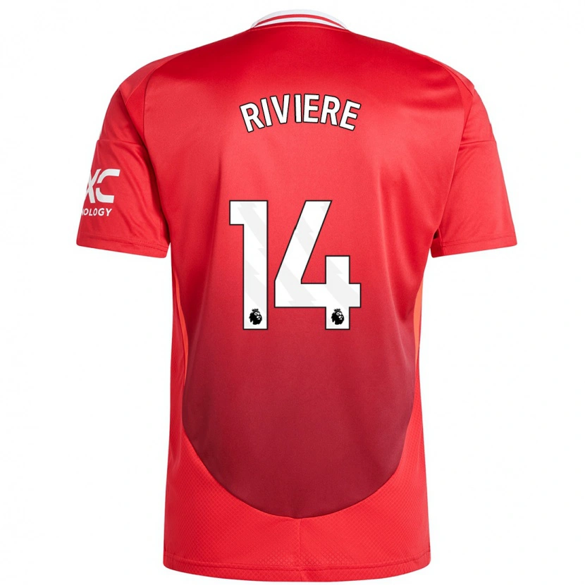 Danxen Hombre Camiseta Jayde Riviere #14 Rojo Brillante 1ª Equipación 2024/25 La Camisa