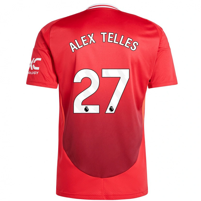 Danxen Hombre Camiseta Alex Nicolao Telles #27 Rojo Brillante 1ª Equipación 2024/25 La Camisa