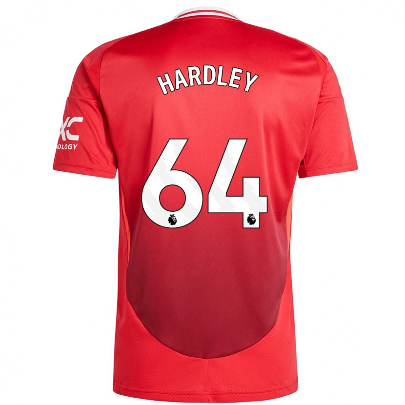 Danxen Hombre Camiseta Bjorn Hardley #64 Rojo Brillante 1ª Equipación 2024/25 La Camisa