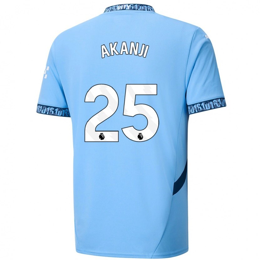 Danxen Hombre Camiseta Manuel Akanji #25 Azul Marino 1ª Equipación 2024/25 La Camisa