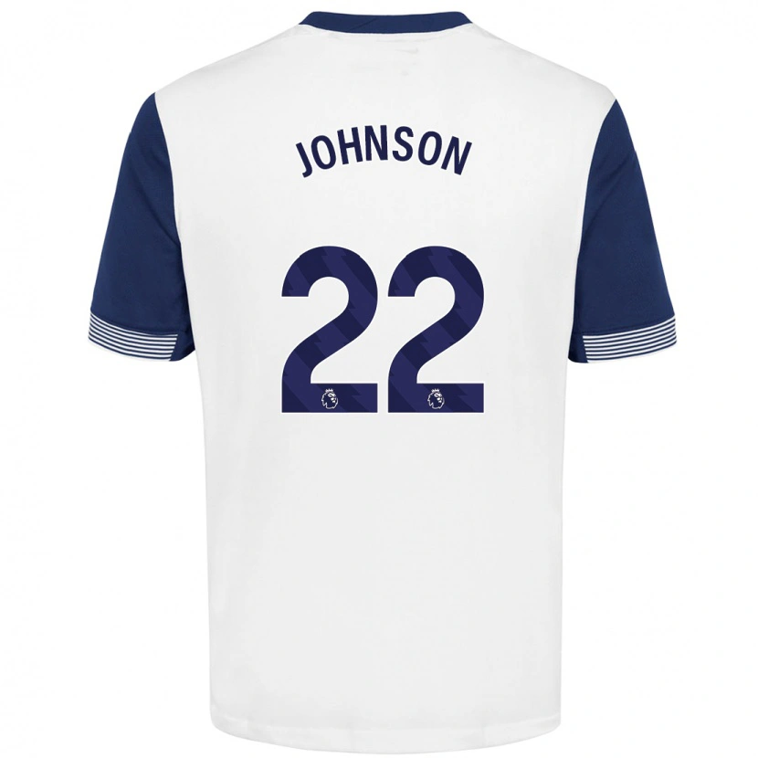 Danxen Hombre Camiseta Brennan Johnson #22 Blanco Azul 1ª Equipación 2024/25 La Camisa