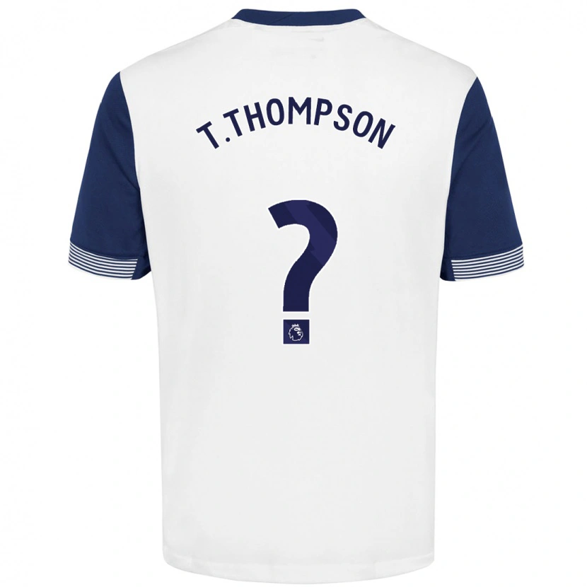 Danxen Hombre Camiseta Tynan Thompson #0 Blanco Azul 1ª Equipación 2024/25 La Camisa