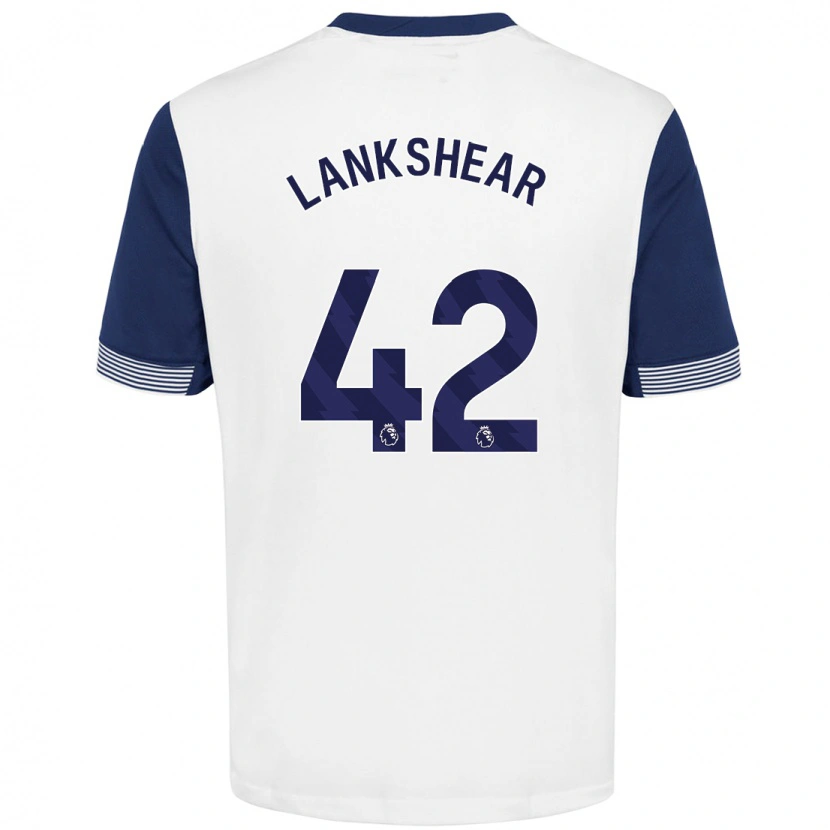 Danxen Hombre Camiseta Will Lankshear #42 Blanco Azul 1ª Equipación 2024/25 La Camisa