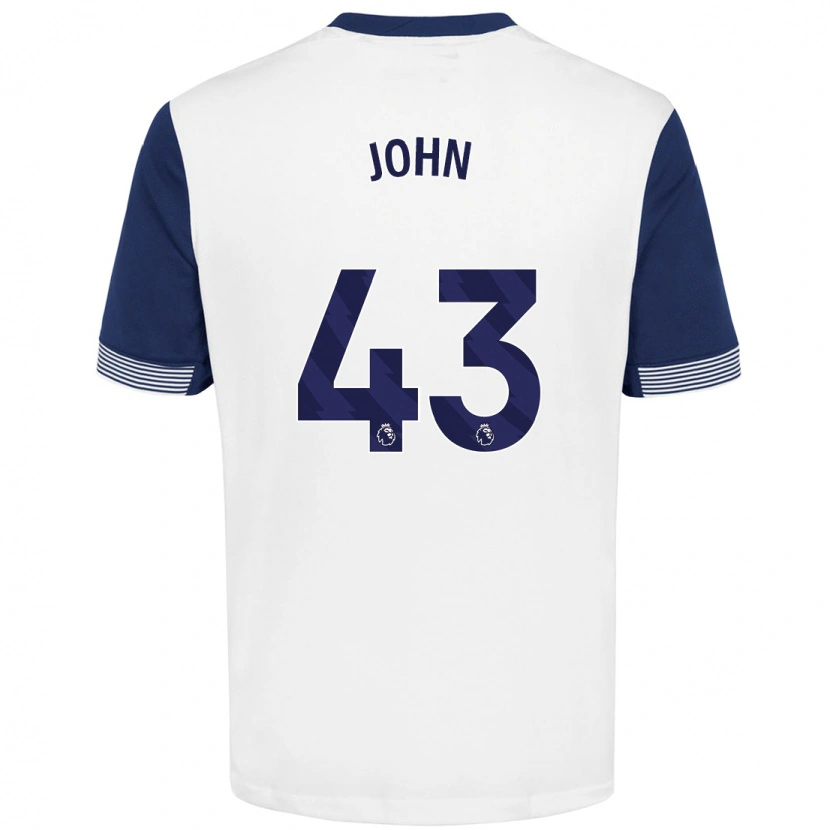 Danxen Hombre Camiseta Nile John #43 Blanco Azul 1ª Equipación 2024/25 La Camisa