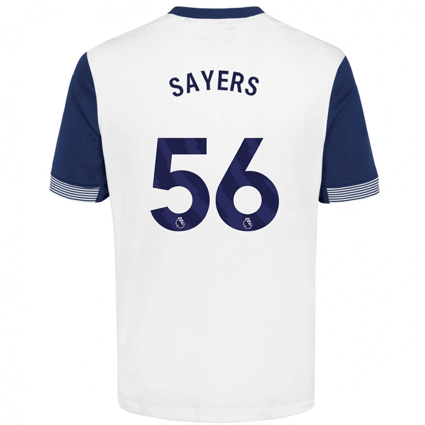 Danxen Hombre Camiseta Charlie Sayers #56 Blanco Azul 1ª Equipación 2024/25 La Camisa