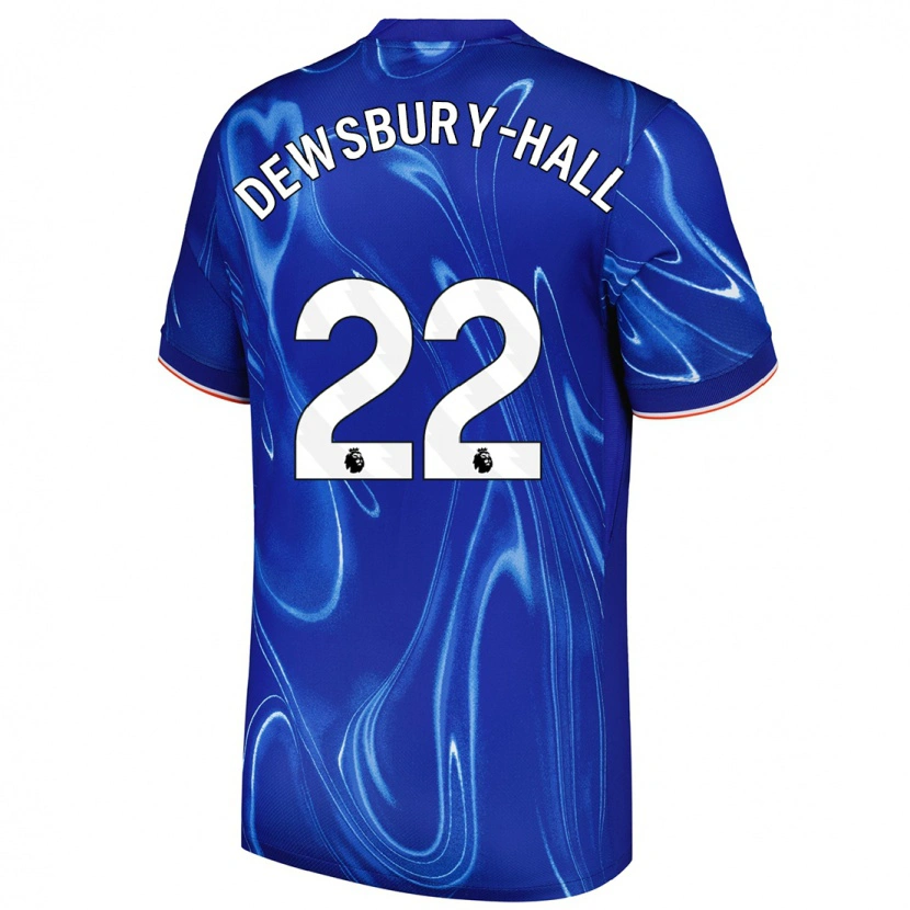 Danxen Hombre Camiseta Kiernan Dewsbury-Hall #22 Azul Blanco 1ª Equipación 2024/25 La Camisa