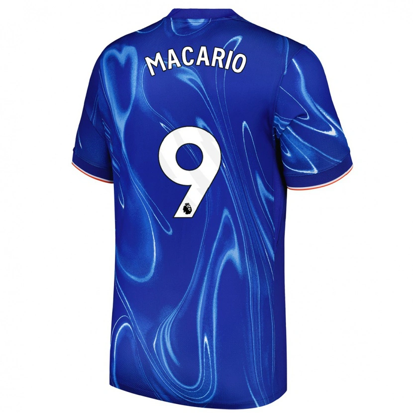 Danxen Hombre Camiseta Catarina Macario #9 Azul Blanco 1ª Equipación 2024/25 La Camisa