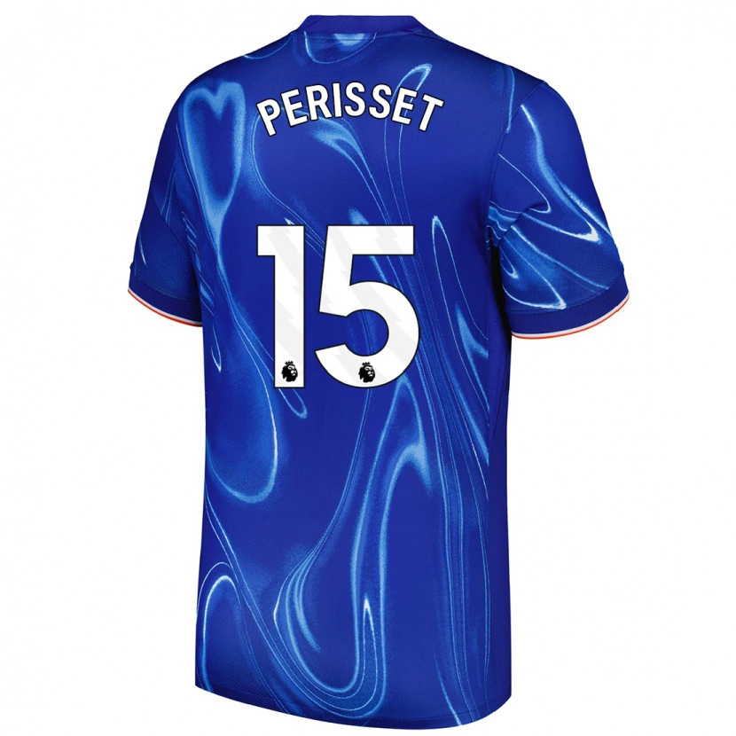 Danxen Hombre Camiseta Ève Périsset #15 Azul Blanco 1ª Equipación 2024/25 La Camisa