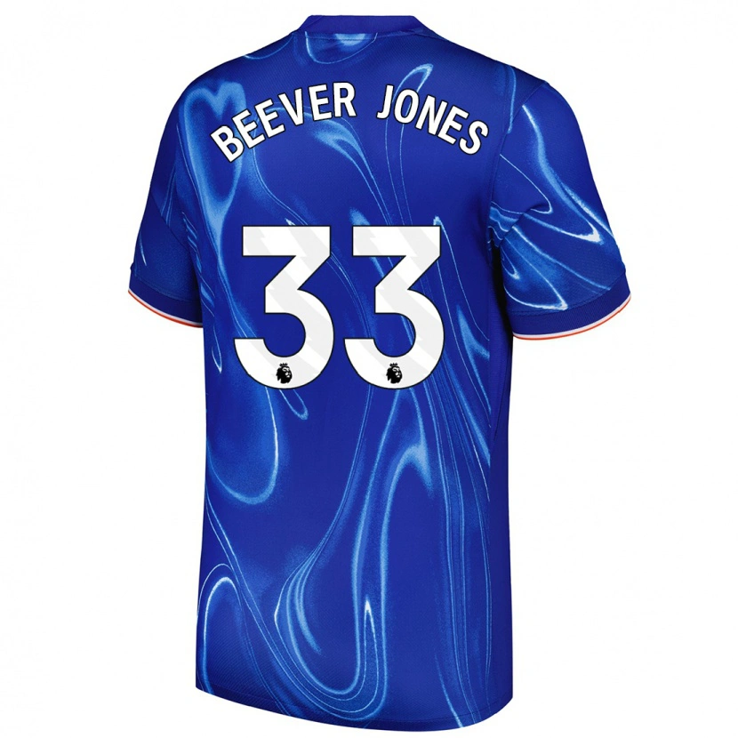 Danxen Hombre Camiseta Aggie Beever-Jones #33 Azul Blanco 1ª Equipación 2024/25 La Camisa