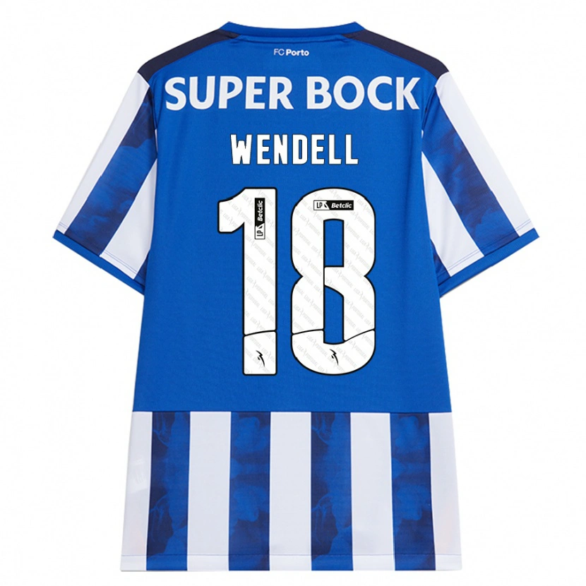 Danxen Hombre Camiseta Wendell #18 Azul Blanco 1ª Equipación 2024/25 La Camisa