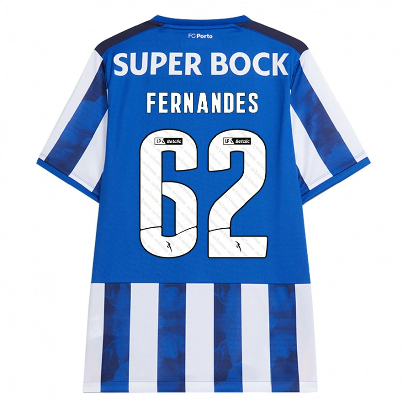 Danxen Hombre Camiseta Rodrigo Fernandes #62 Azul Blanco 1ª Equipación 2024/25 La Camisa