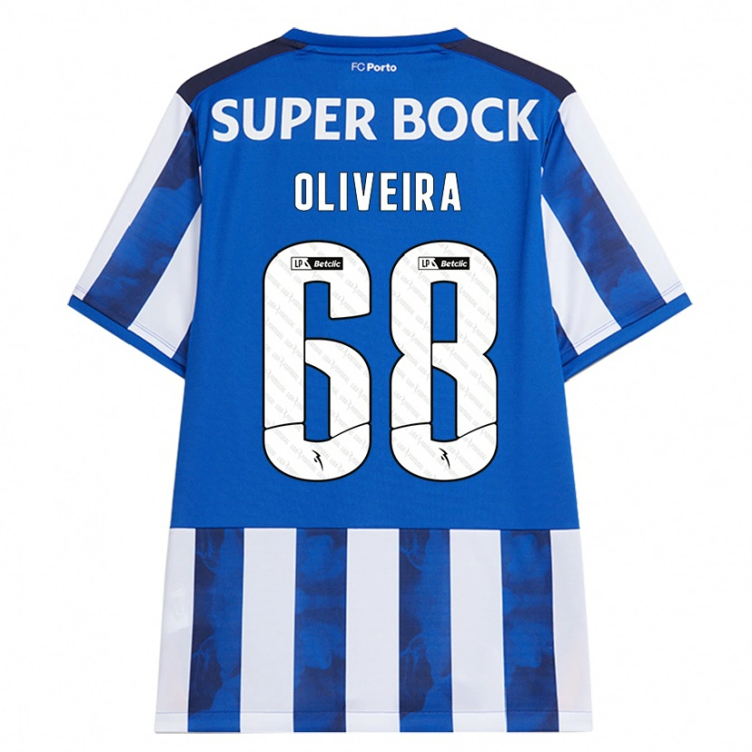 Danxen Hombre Camiseta André Oliveira #68 Azul Blanco 1ª Equipación 2024/25 La Camisa