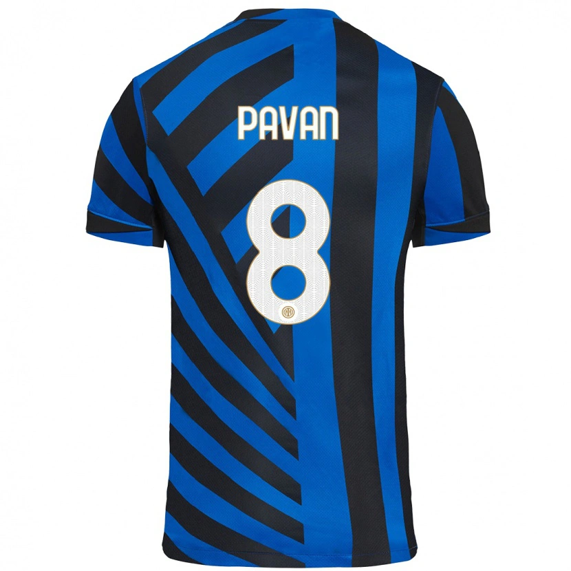 Danxen Hombre Camiseta Matilde Pavan #8 Azul Negro 1ª Equipación 2024/25 La Camisa