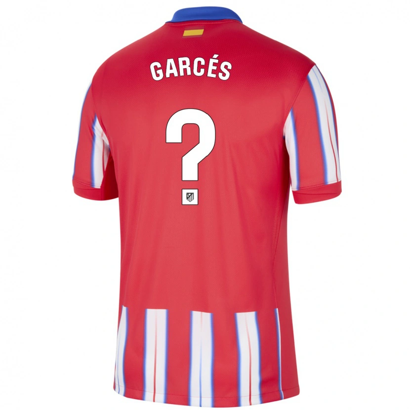 Danxen Hombre Camiseta Borja Garcés #0 Rojo Blanco Azul 1ª Equipación 2024/25 La Camisa