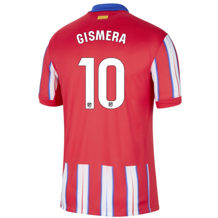 Danxen Hombre Camiseta Aitor Gismera #10 Rojo Blanco Azul 1ª Equipación 2024/25 La Camisa