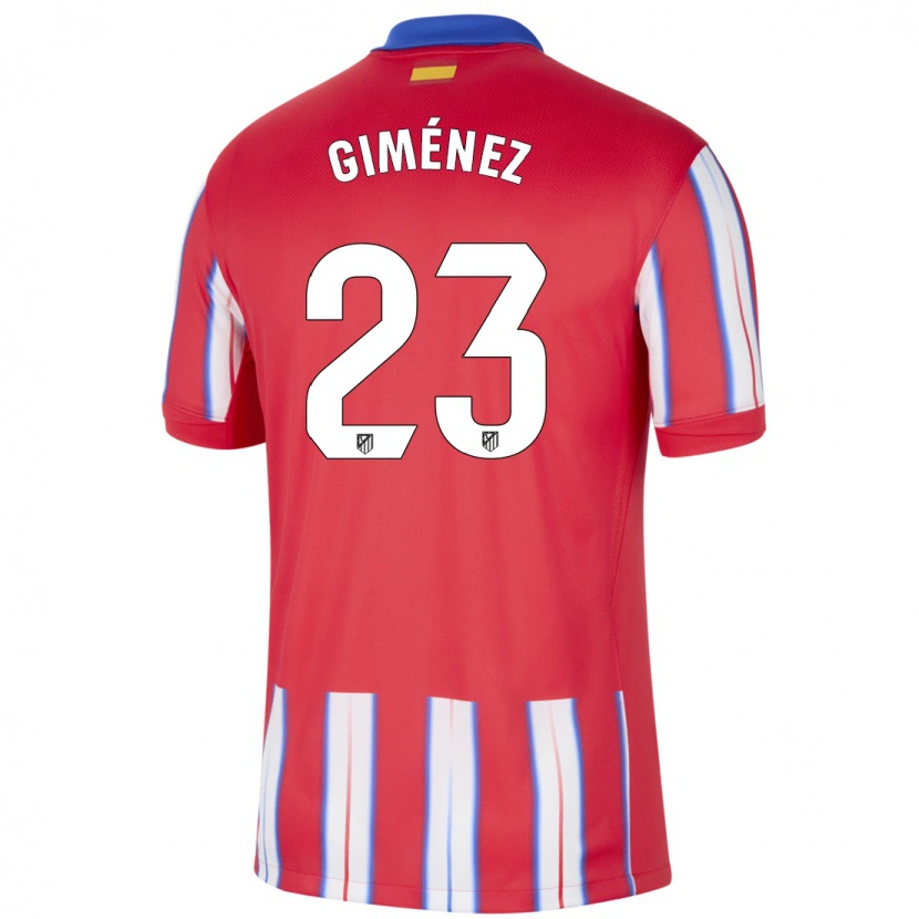 Danxen Hombre Camiseta Carlos Giménez #23 Rojo Blanco Azul 1ª Equipación 2024/25 La Camisa