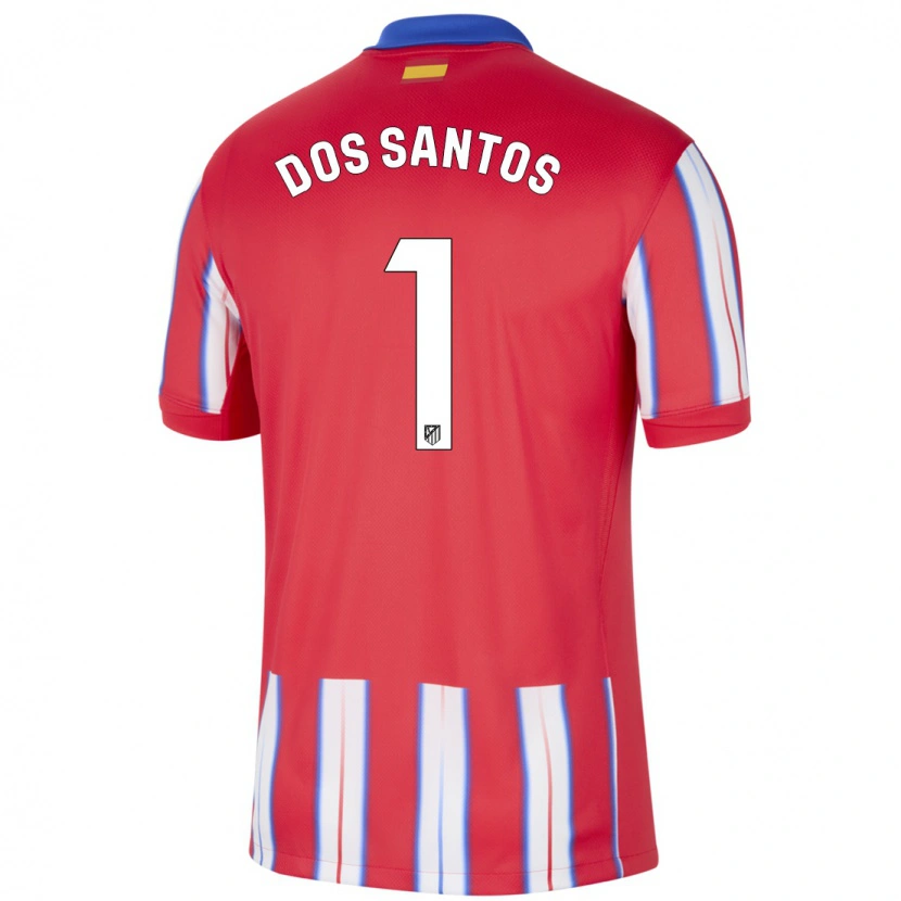 Danxen Hombre Camiseta Alex Dos Santos #1 Rojo Blanco Azul 1ª Equipación 2024/25 La Camisa