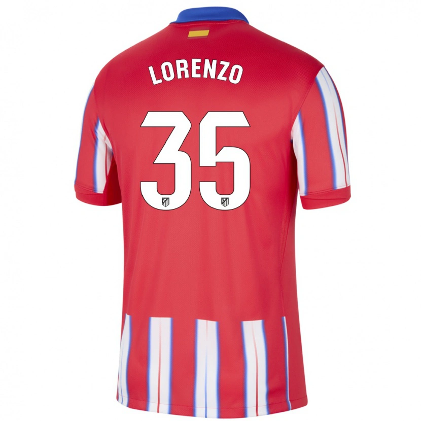 Danxen Hombre Camiseta Diego Lorenzo #35 Rojo Blanco Azul 1ª Equipación 2024/25 La Camisa