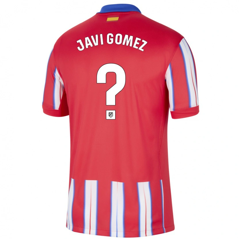 Danxen Hombre Camiseta Javi Gomez #0 Rojo Blanco Azul 1ª Equipación 2024/25 La Camisa