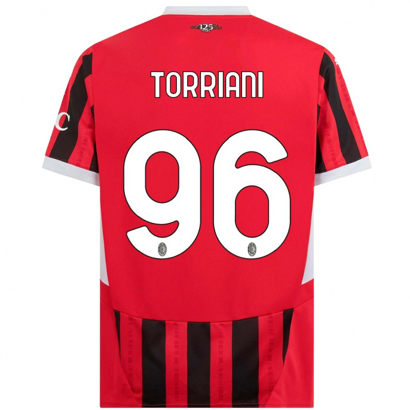 Danxen Hombre Camiseta Lorenzo Torriani #96 Rojo Negro 1ª Equipación 2024/25 La Camisa