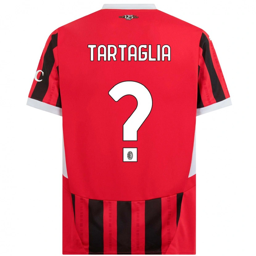 Danxen Hombre Camiseta Edoardo Tartaglia #0 Rojo Negro 1ª Equipación 2024/25 La Camisa