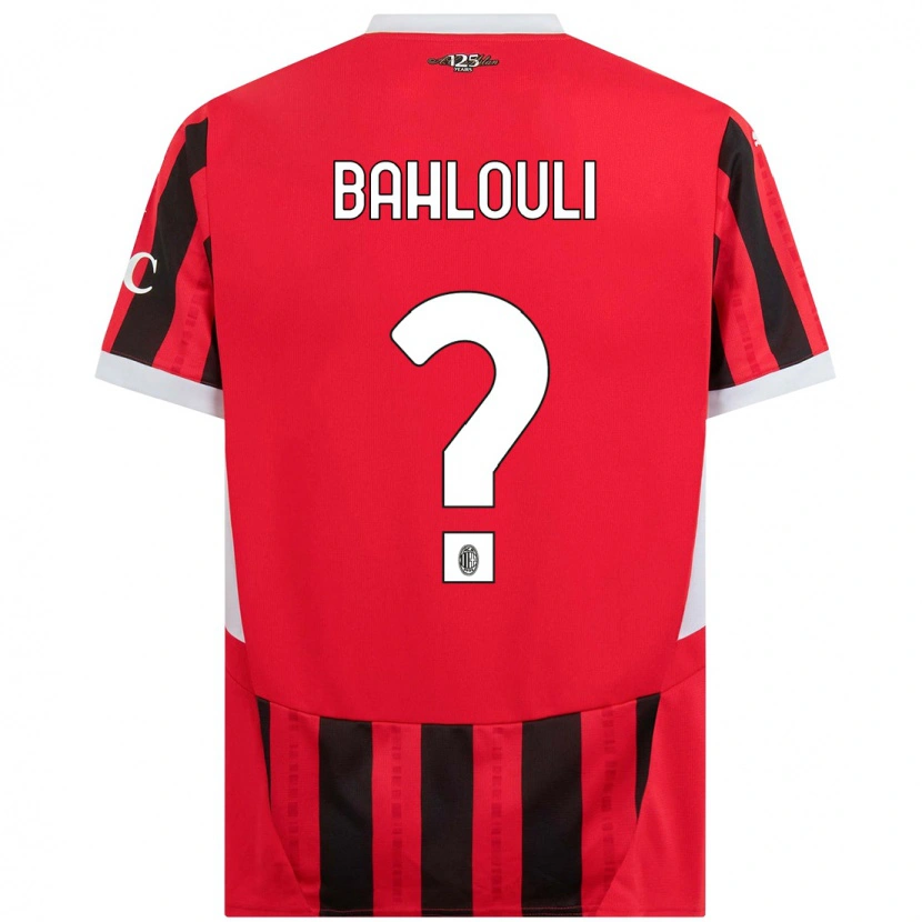 Danxen Hombre Camiseta Nesrine Bahlouli #0 Rojo Negro 1ª Equipación 2024/25 La Camisa