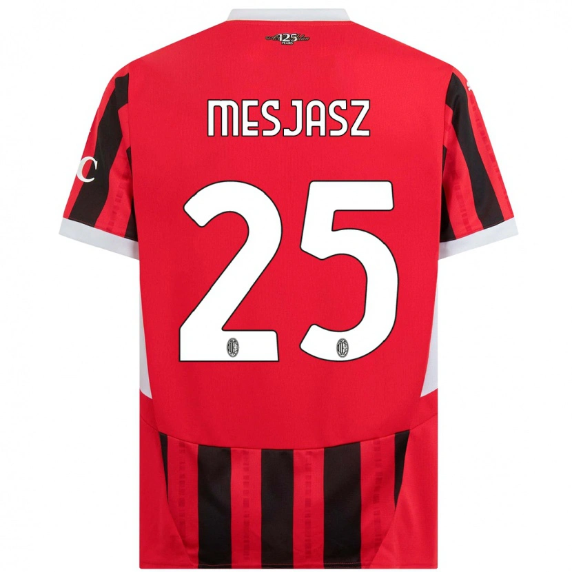 Danxen Hombre Camiseta Małgorzata Mesjasz #25 Rojo Negro 1ª Equipación 2024/25 La Camisa