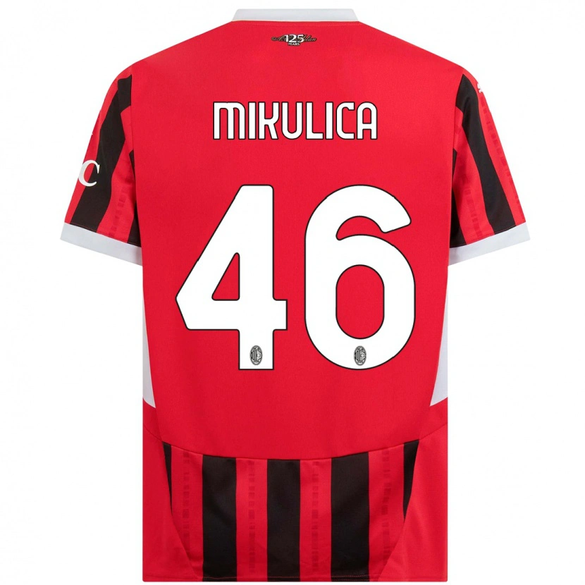 Danxen Hombre Camiseta Petra Mikulica #46 Rojo Negro 1ª Equipación 2024/25 La Camisa