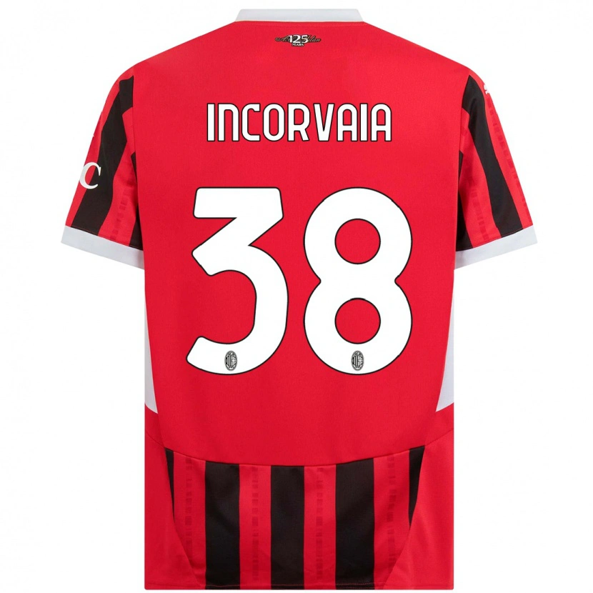 Danxen Hombre Camiseta Giovanni Incorvaia #38 Rojo Negro 1ª Equipación 2024/25 La Camisa